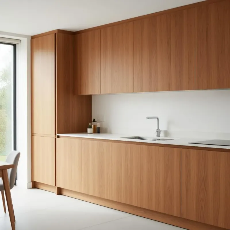 Cocina con corte a medida