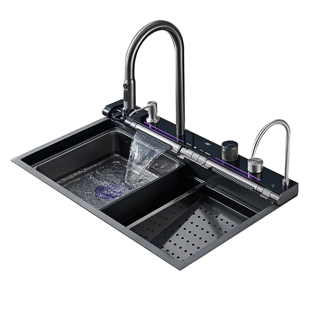 BACHA INTELIGENTE NEGRA ACERO 304 DANNOK (PUBLI2) CUOTAS