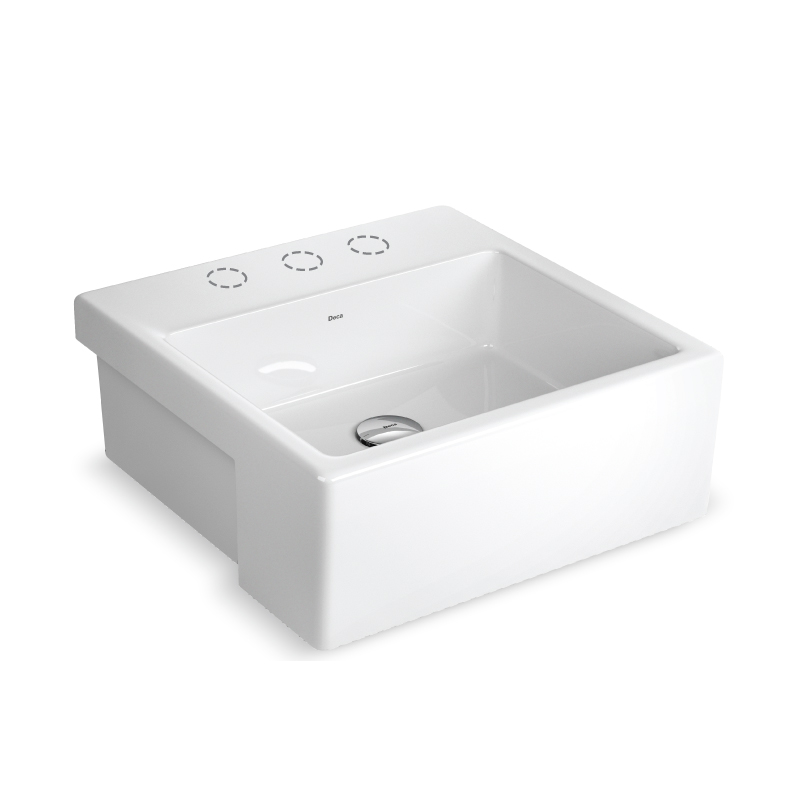 BACHA SEMI EMBUTIDA DECA L.830.17 BLANCO
