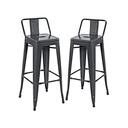 BANQUETA TOLIX ESTILO INDUSTRIAL COLOR NEGRO COMBO X 2u.