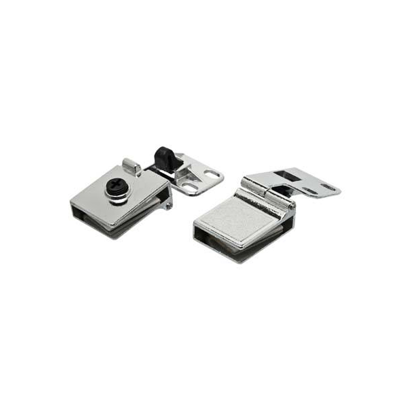 BISAGRA CON RETEN PARA VIDRIO 40x30 mm CROMO xpar.