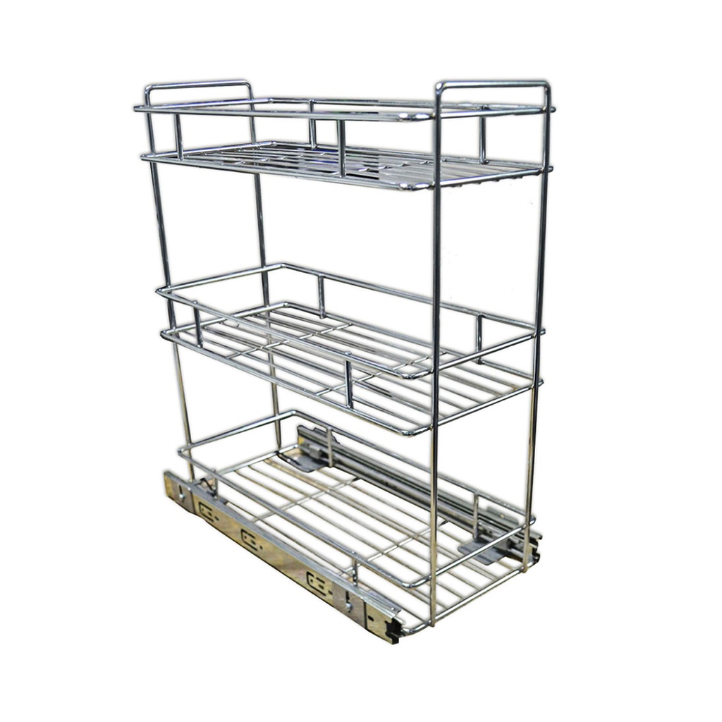 CANASTO EXTRAIBLE 3 NIVELES TELESCOPICO CROMO 5038