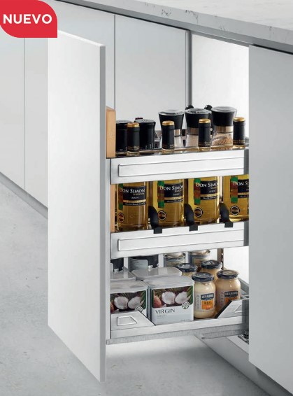 CANASTO EXTRAIBLE PARA BAJO MESADA 3 NIVELES 350mm