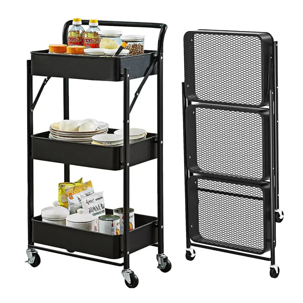 CARRO ORGANIZADOR PLEGABLE HIERRO NEGRO DANNOK
