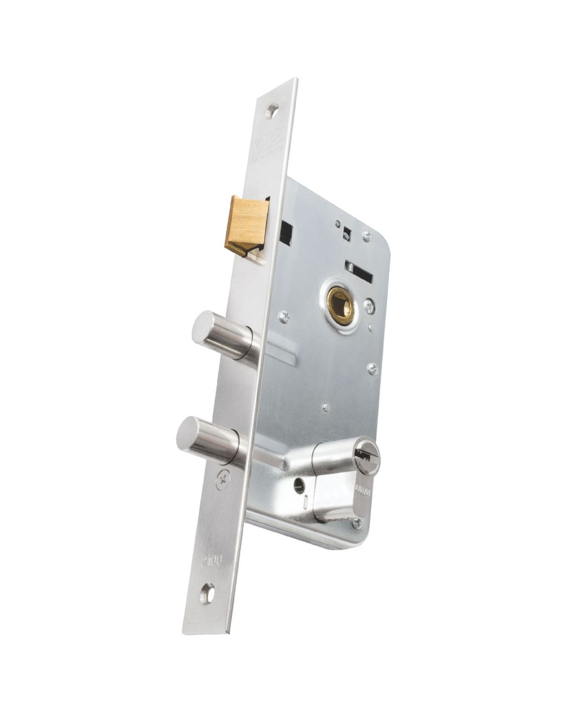 CERRADURA KALLAY 2100 EURO FTE. INOX S/CILINDRO