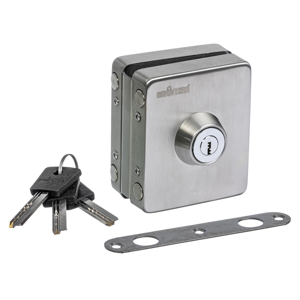 CERROJO DE PERNO (VIDRIO-PARED)  (LLAVE-LLAVE) x1u.