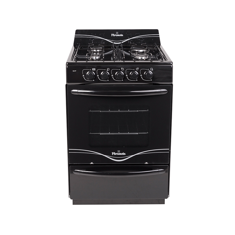 COCINA ENZOLADO DURPOX NEGRA 4 HORNALLAS LINEA ECO