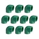 CODO TERMOFUSION NORMAL 90º HH 32mm PACK X 10u.