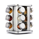 ESPECIERO GIRATORIO ACERO INOX 12 FRASCOS VIDRIO DANNOK (CAT)