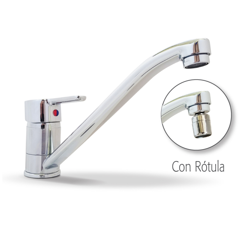 GRIFERIA COCINA ALUMINE MONOCOMANDO SOBREMESADA C/ROTULA