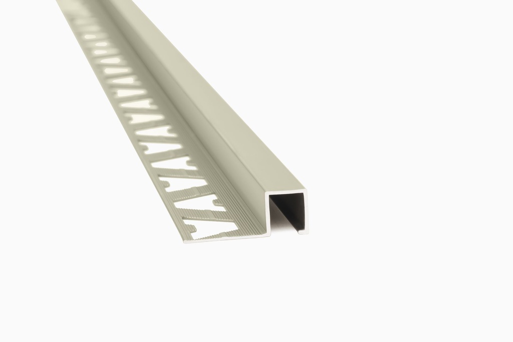 GUARDACANTO QUADRA 10mm x 2.5m ALUMINIO CENIZA