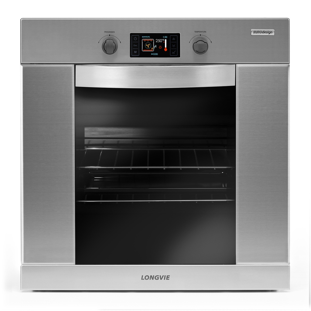 HORNO ELECTRICO LONGVIE 60X60 INOX. DISPLAY TOUCH 10 PROG. x1u.