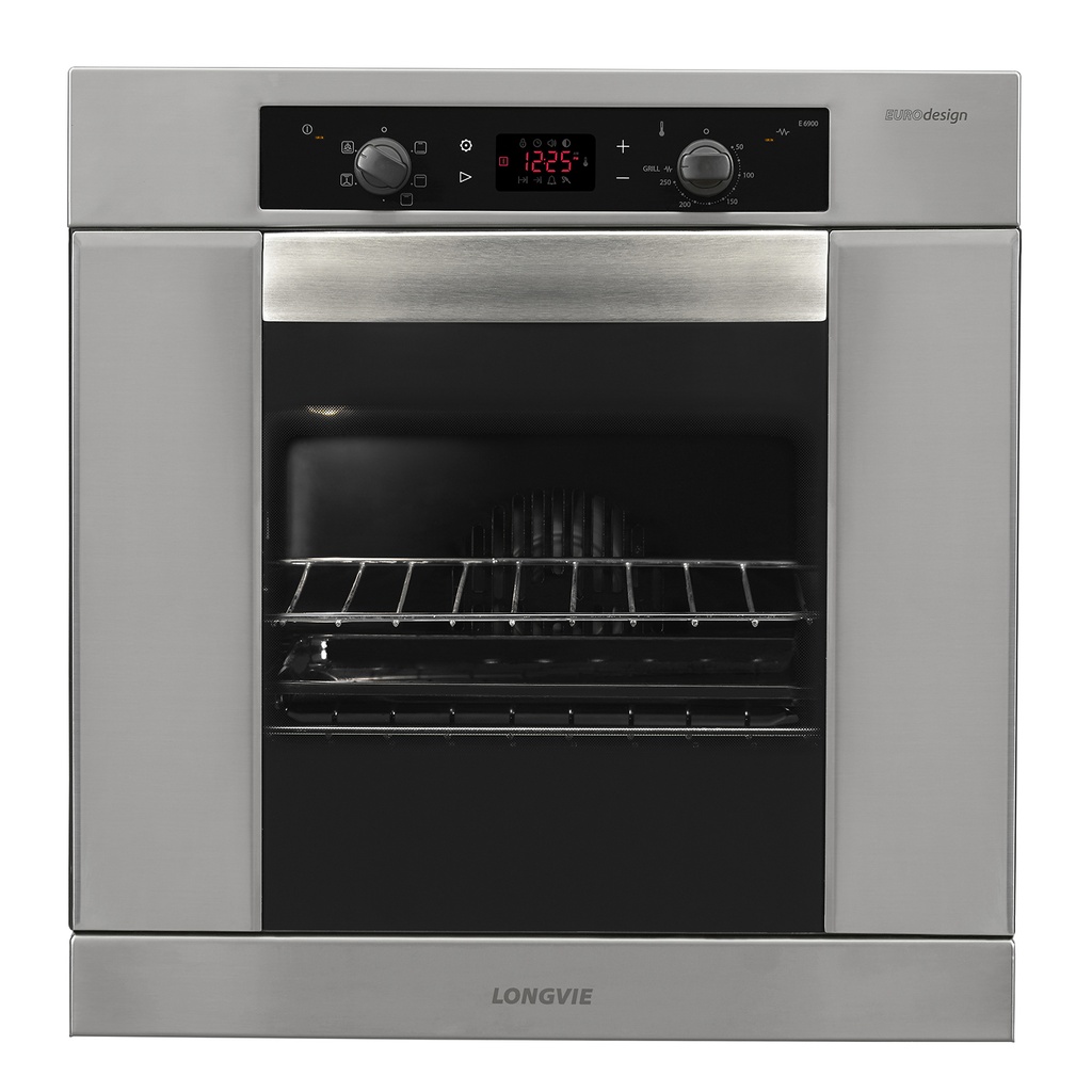 HORNO ELECTRICO LONGVIE 60X60 INOX. DISPLAY TOUCH 5 FUNC. x1u.