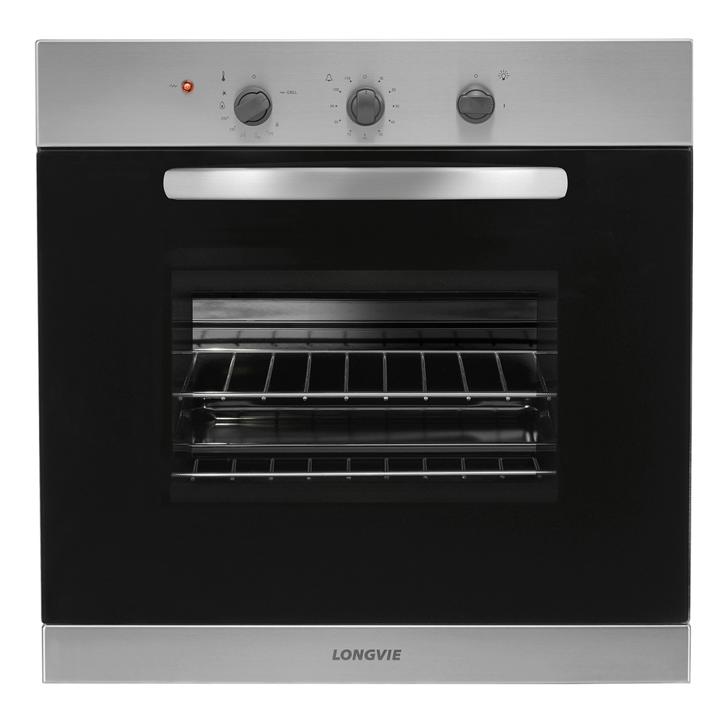 HORNO MULTIGAS LONGVIE 60X60 INOX. EE "A" VALV. SEG. TERM. x1u.