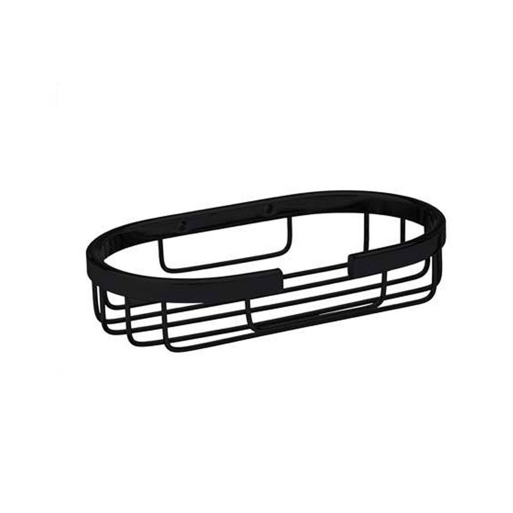 JABONERA REJILLA OVALADA NEGRO 155x90x30mm