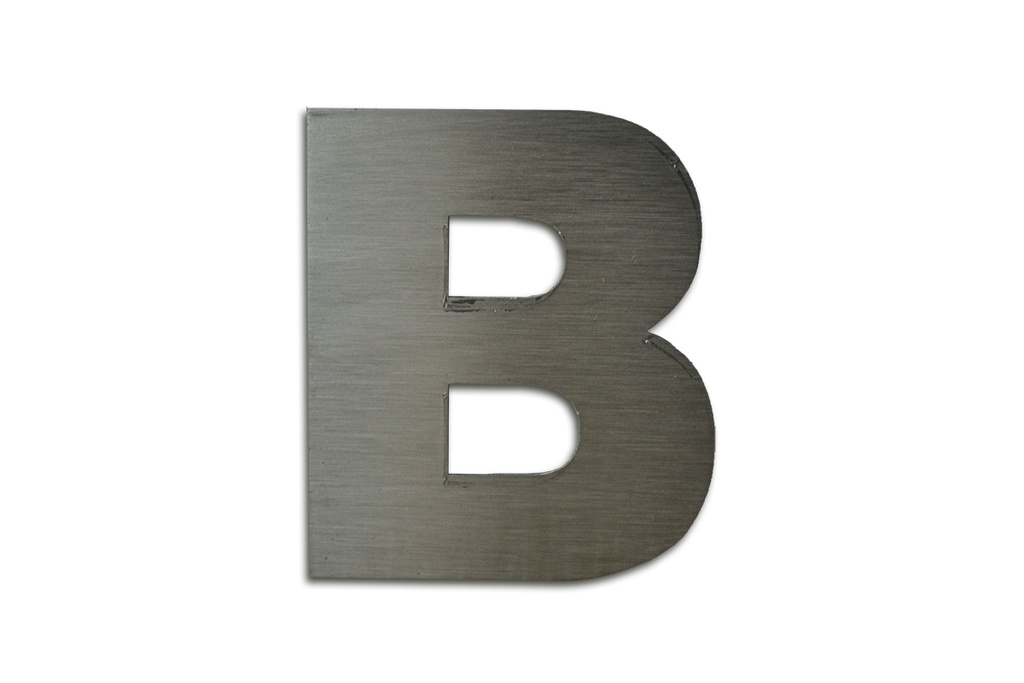LETRA MAYUSCULA B  55 MM ACERO INOXIDABLE