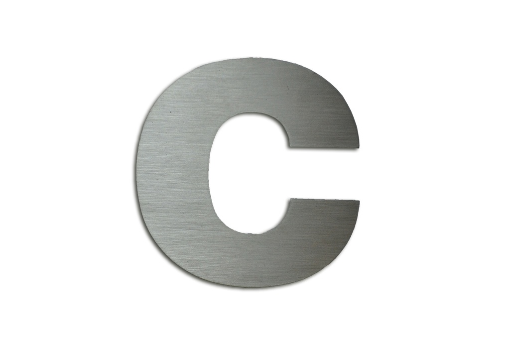 LETRA MAYUSCULA C  55 MM ACERO INOXIDABLE