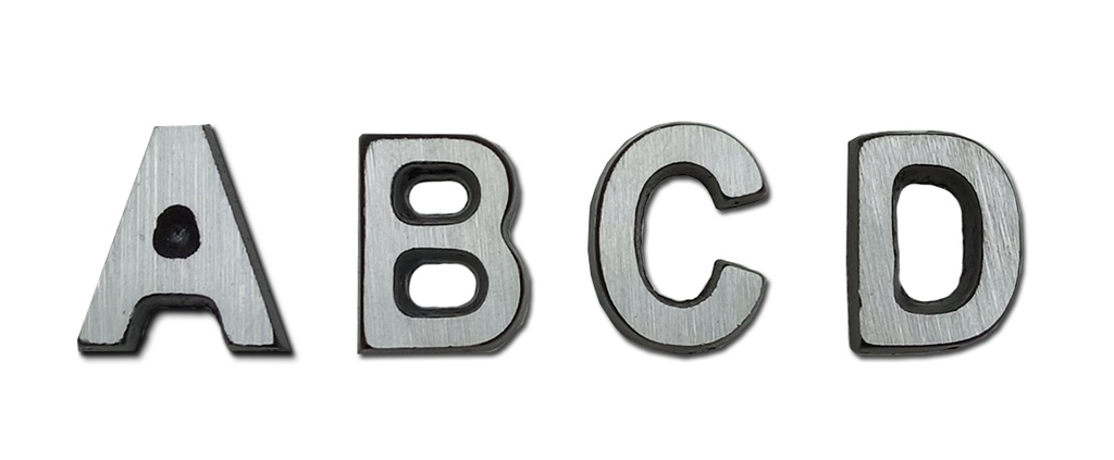 LETRA RECTA MINI "F" x1u.