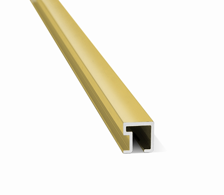 LISTELLO CUADRADO 9mm x 2.45m ALUMINIO CROMO MATE