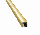 LISTELLO CUADRADO 9mm x 2.45m ALUMINIO ORO BRILLANTE