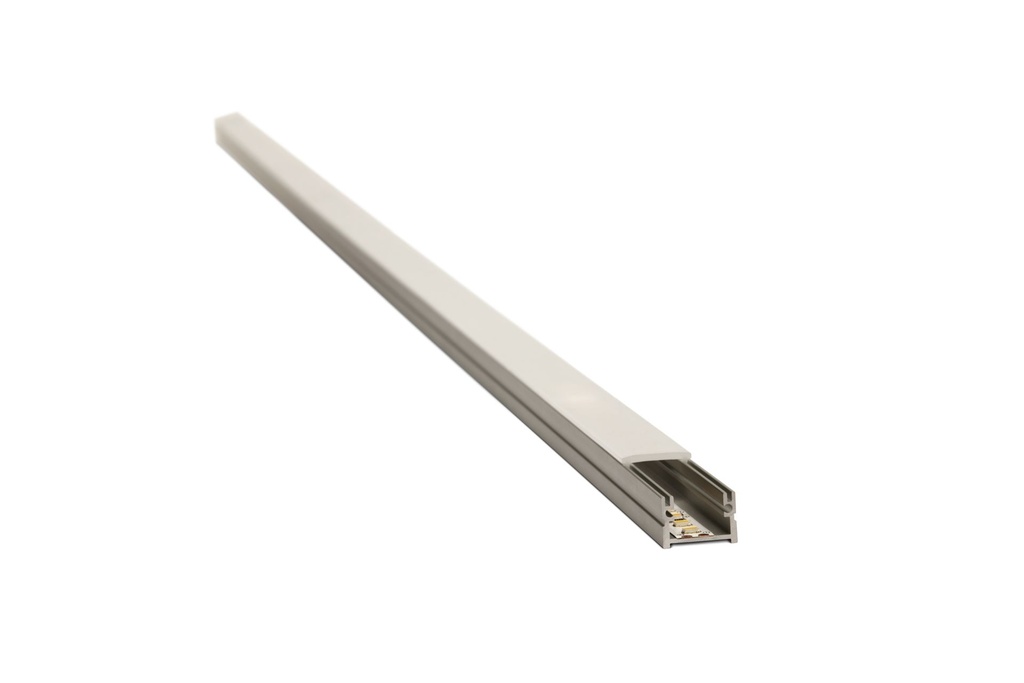 LISTELLO LED SIMPLE 2.50m ALUMINIO CROMO MATE