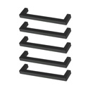 MANIJA "U" RECTA NEGRO 10x128mm PACK X 5u.