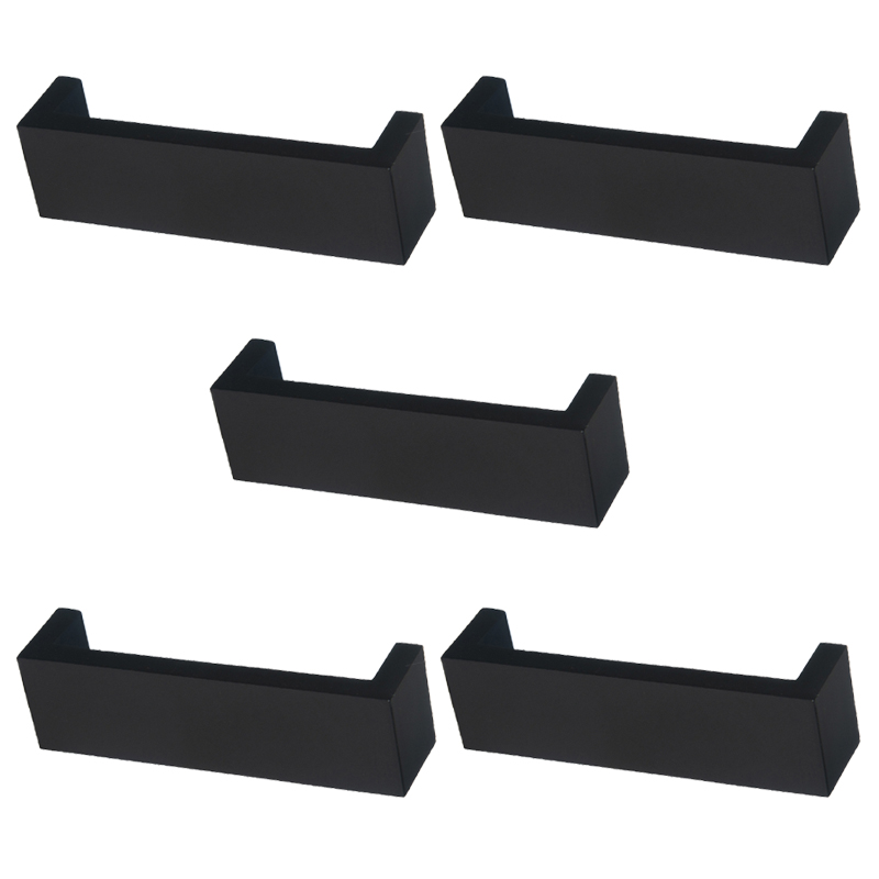 MANIJA "U" RECTA NEGRO 40x128mm PACK X 5u.