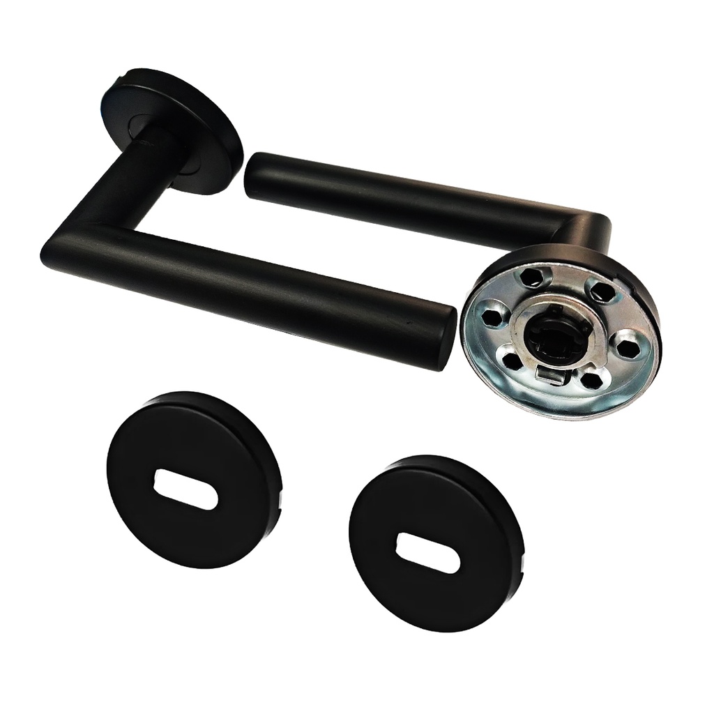 MANIJA RECTA ACERO INOX. NEGRA D/B CON ROS Y BOC DANNOK. x1u._x001F_