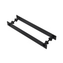 MANIJON GRANERO RECTANGULAR DOBLE NEGRO  400x40x6 mm