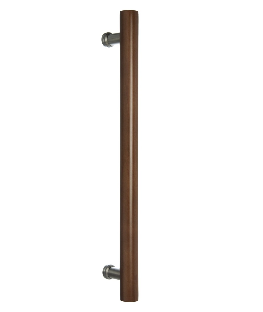 MANIJON SIMPLE MADERA Ø 38x500mm ROBLE OSCURO x1u.