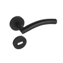 MEDIA MANIJA ACERO INOXIDABLE CURVA GIRATORIA NEGRA