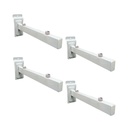 MENSULA PANEL P/ESTANTE DE VIDRIO 18 cm PACK X 4u.