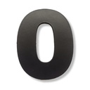 NUMERO CLASICO 0 DE 150 mm NEGRO x1u.