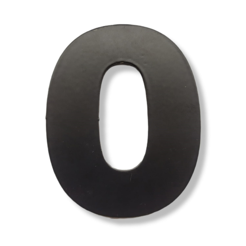 NUMERO CLASICO 0 DE 250 mm NEGRO x1u.