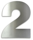 NUMERO CLASICO 2 DE 250 MM ACERO INOXIDABLE