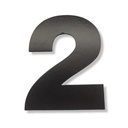 NUMERO CLASICO 2 DE 250 mm NEGRO x1u.