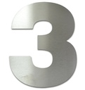 NUMERO CLASICO 3 DE 150 MM ACERO INOXIDABLE