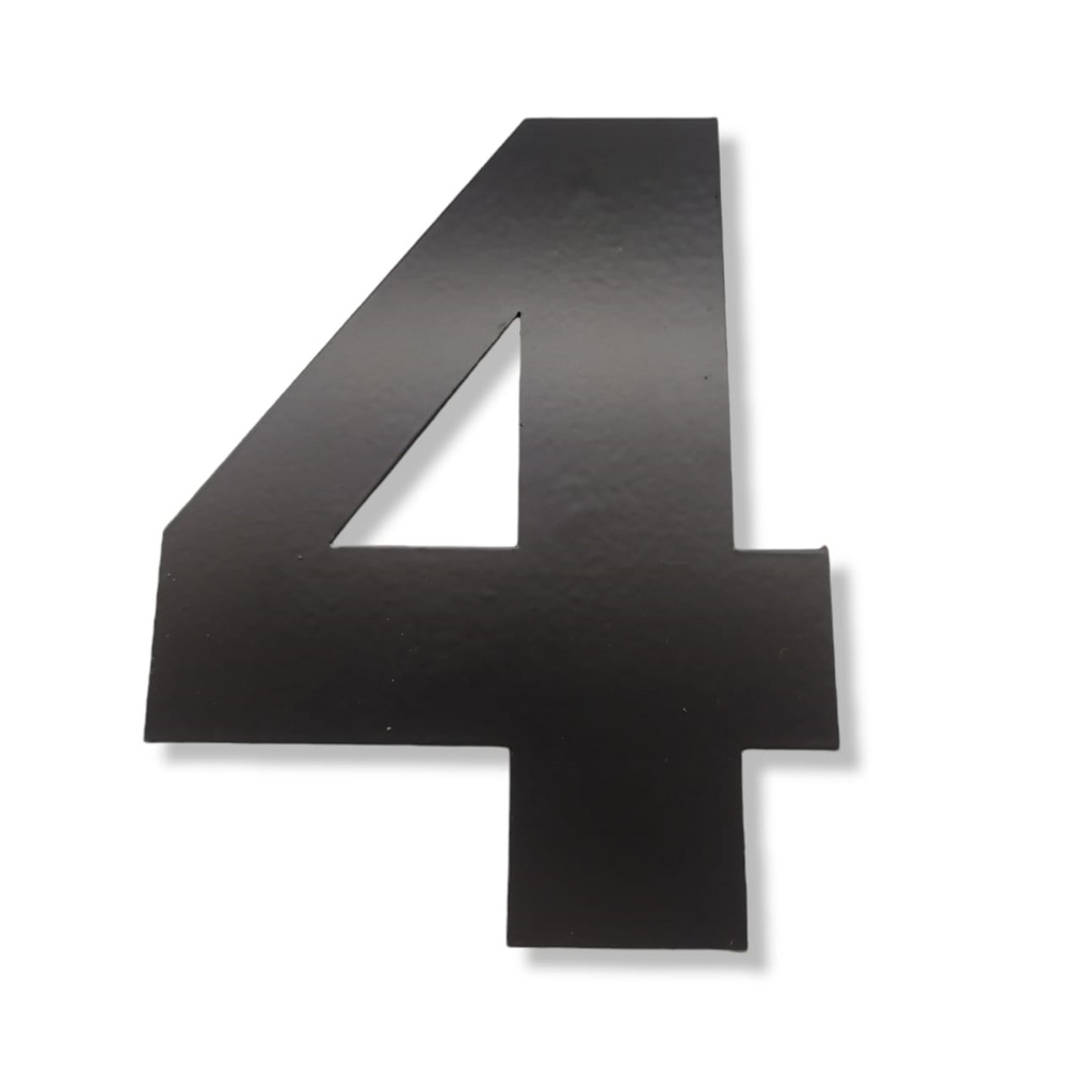 NUMERO CLASICO 4 DE 150 mm NEGRO x1u.