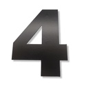 NUMERO CLASICO 4 DE 150 mm NEGRO x1u.