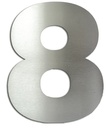 NUMERO CLASICO 8 DE 250 MM ACERO INOXIDABLE