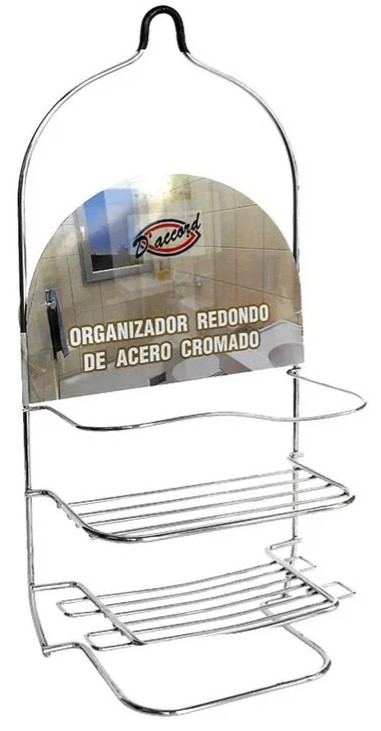 ORGANIZADOR P/DUCHA REDONDO ACERO CROMADO