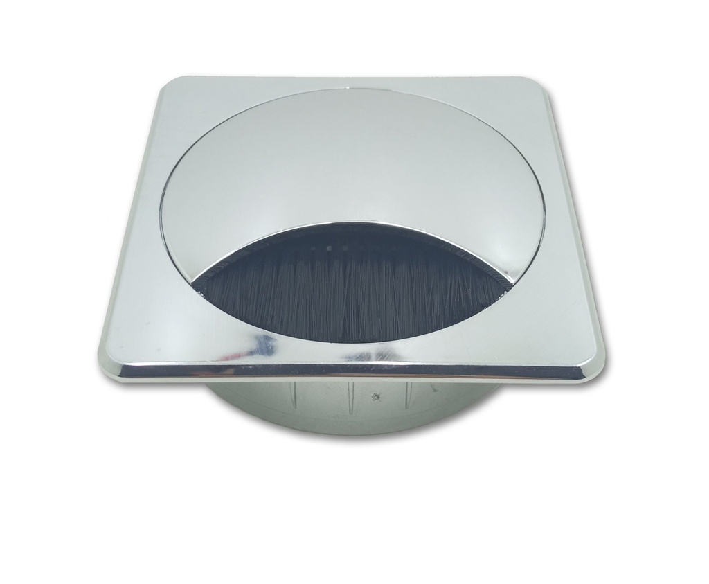 PASACABLE CUADRADO CON CEPILLO 80Ø ESPEJO