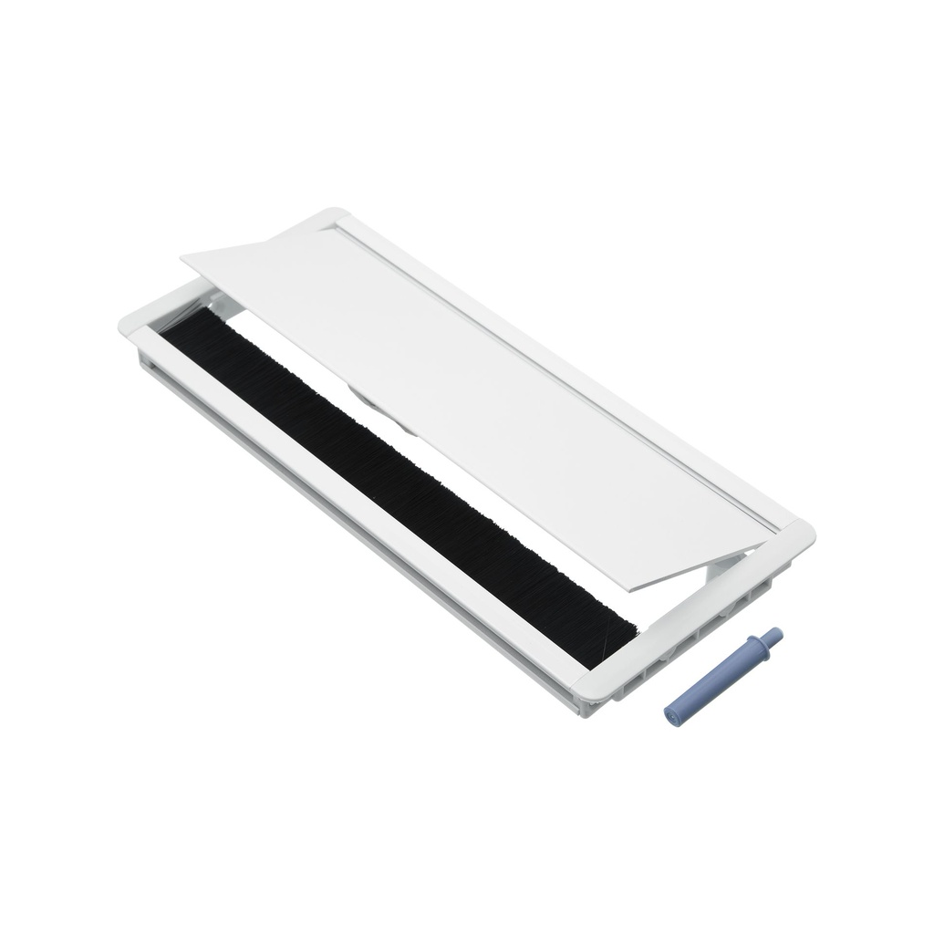 PASACABLE RECTANGULAR BLANCO CIERRE LENTO x1u.