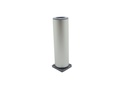 PATA ALUMINIO REDONDA ANODIZADA BASE REGULABLE 150MM