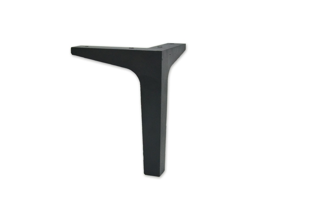 PATA ALUMINIO TIPO "L"  LARGA 185 mm. NEGRO MATE EPOXI x1u.