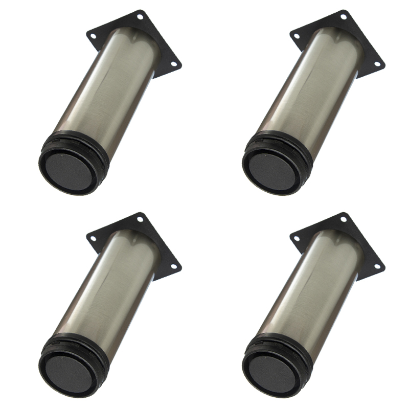 PATA CILINDRICA 20 CM REGULABLE INOX. PACK X 4u.