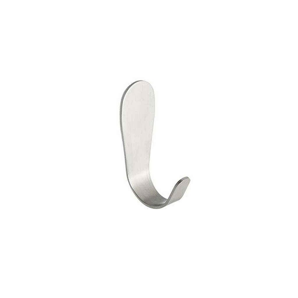 PERCHA GRANDE AUTOADHESIVA ACERO INOXIDABLE 25x68x11mm