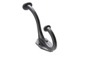 PERCHA RUSTICA GRANDE DOBLE PINTADA NEGRA x1u.