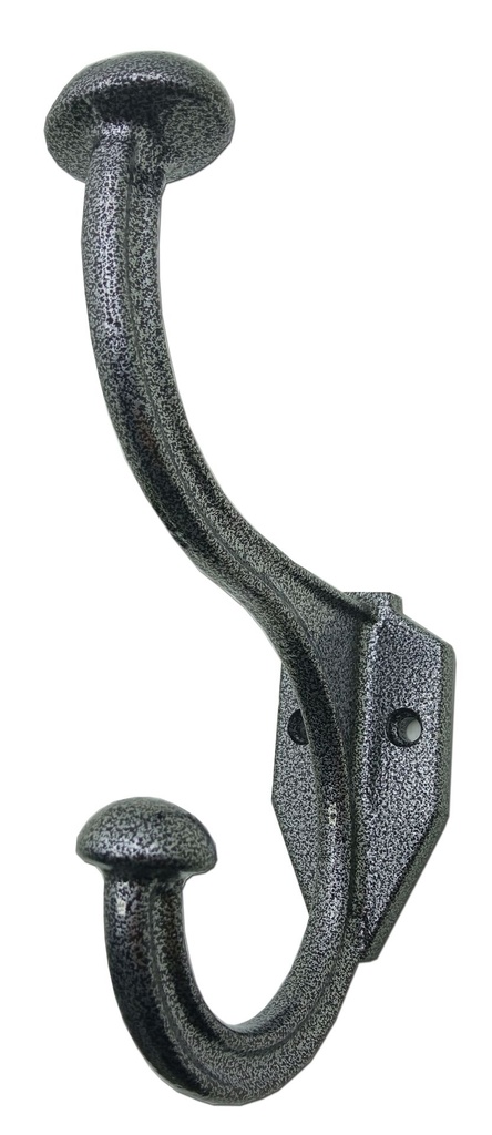 PERCHA RUSTICA GRANDE DOBLE PINTADA PLATA VIEJO x1u.