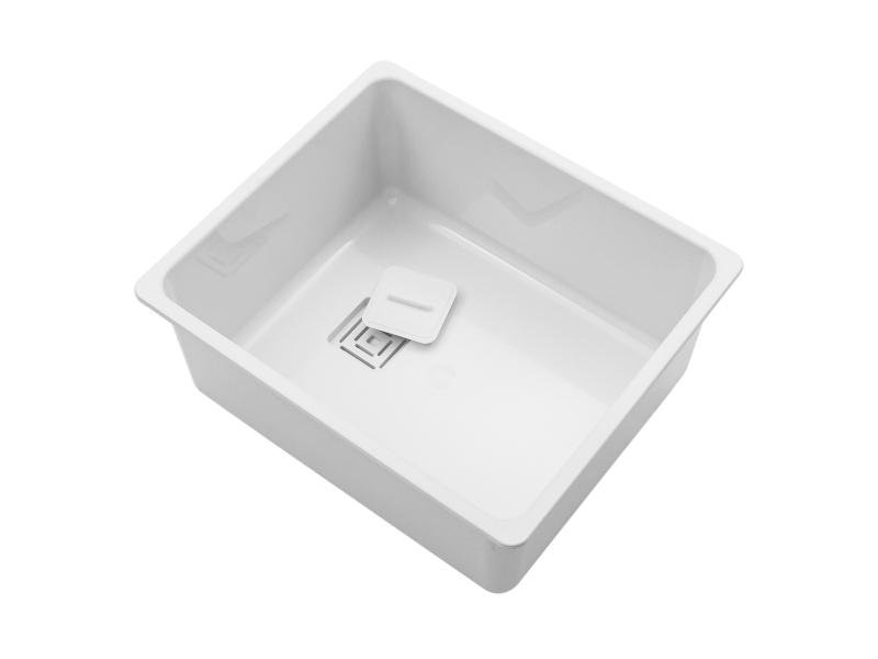 PILETA ACCESORIA QUADRA MAX Q71 EN ABS BLANCO